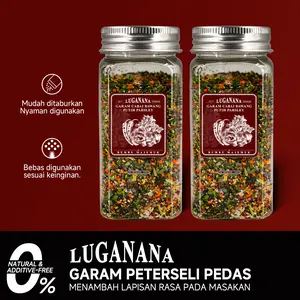 LUGANANA Peterseli Bawang Putih Sea Salt – Chili 2PCS | Bumbu Serbaguna untuk Tumis, BBQ, Panggang & Tabur Sayur Rebus | Garam Laut Premium