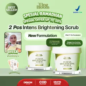 [PAKET BUNDLING] 2 PCS FINEBLOOM Intens Brightening Scrub With 10% Niacinamide | Body Scrub Eksfoliasi Membantu Mencerahkan Badan, Kulit Tangan & Kaki Aman untuk Kulit Sensitif