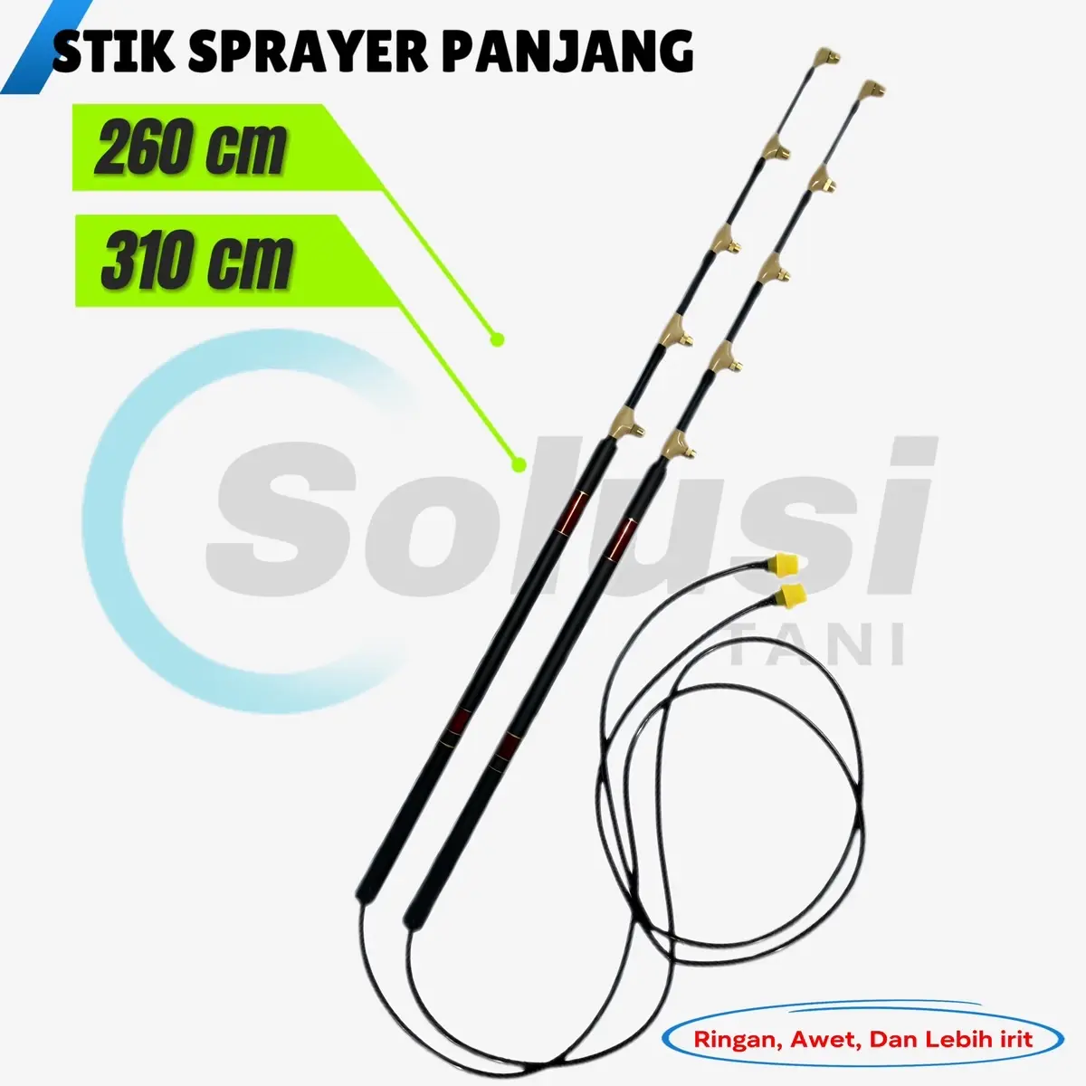 Stik Sprayer Panjang Pertanian untuk Tanaman dan Pertanian | Stik Semprot Hama Panjang 260cm dan 300cm Fiber Nozzle