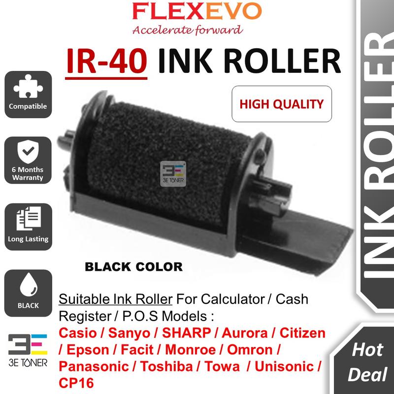 IR-40 IR40 40 IR-30 IR30 30 Black Ink Roller Purple for Calculator ...