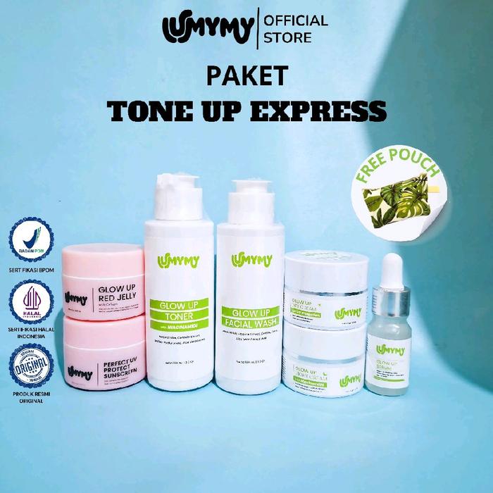Gambar LUMYMY PAKET TONE UP EXPRESS ISI 7 ITEM KULIT CERAH BEBAS KUSAM GLOWING KRIM BPOM dari LUMYMY STORE Kab. Majalengka Tokopedia