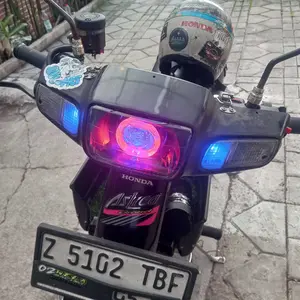 Biled projektor mini 2,5 inch jauh dekat led projie D2 D3 cahaya laser cut off plus devil super terang