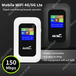MIFI 4G  LTE UNLOCK ALL OPERATOR Portable WiFi dengan 2100mAh 150Mbps Travel WIFI perlindungan kemasan