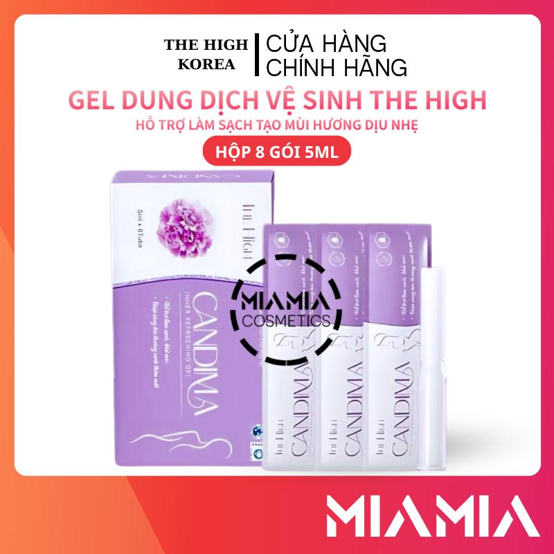 Tặng 1 dây thun cột tóc [Che Tên Sản Phẩm] Gel Dung Dịch Vệ Sinh Phụ Nữ Candima The High Hộp 8 Gói 5ML - Dung Dịch vệ Sinh The High Hỗ Trợ Làm Sạch Tạo Mùi Hương Dịu Nhẹ