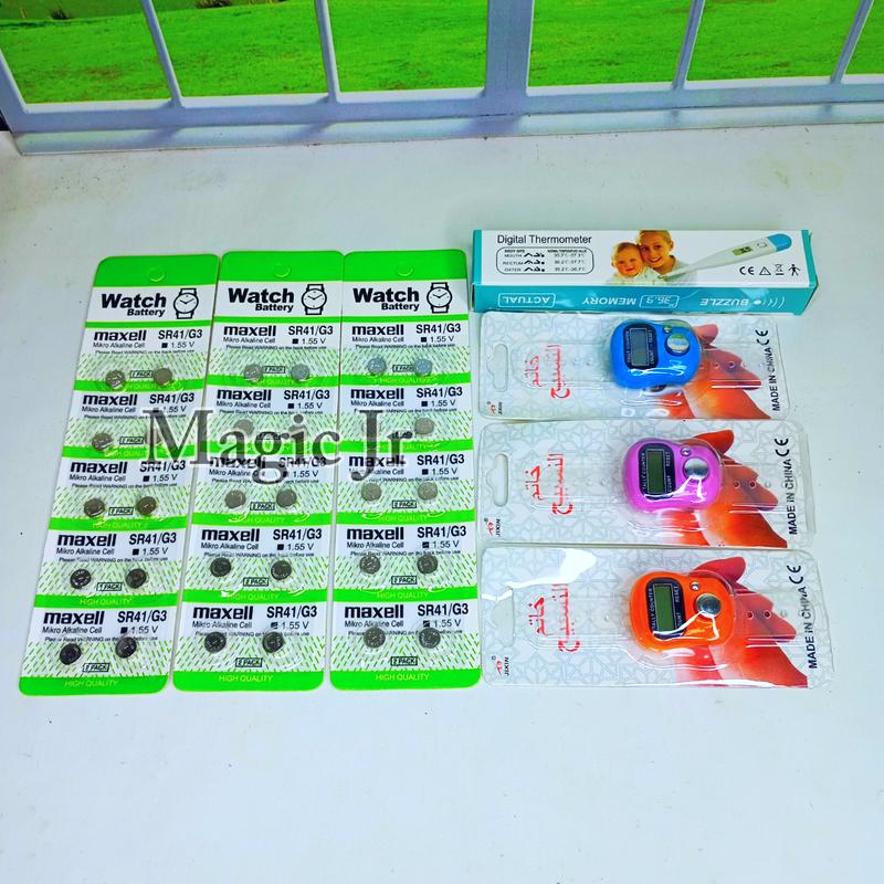Product Introduction of Baterai Tasbih digital Thermometer (isi 10pcs) batre jam tangan batre type SR41 / G3 watch battery maxell 3