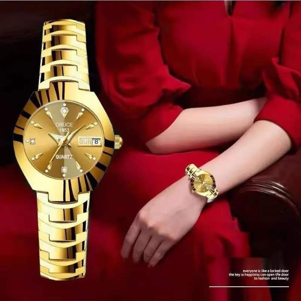 Original Automatic Calendar Ladies Watch Waterproof Stainless Steel Fashion Watches Women Korean Version Elegant Watch Relo for Women