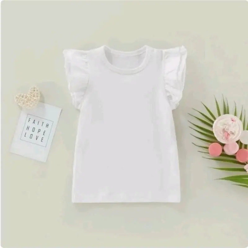 BAJU ATASAN ANAK CEWEK TSHIRT RUFFLE  USIA 6 BULAN - 3 TAHUN Perempuan 3