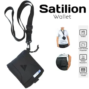 Kaneen SATILION - Dompet Kartu pria - Hanging Wallet - Dompet Gantung Leher Waterproof anti bara api
