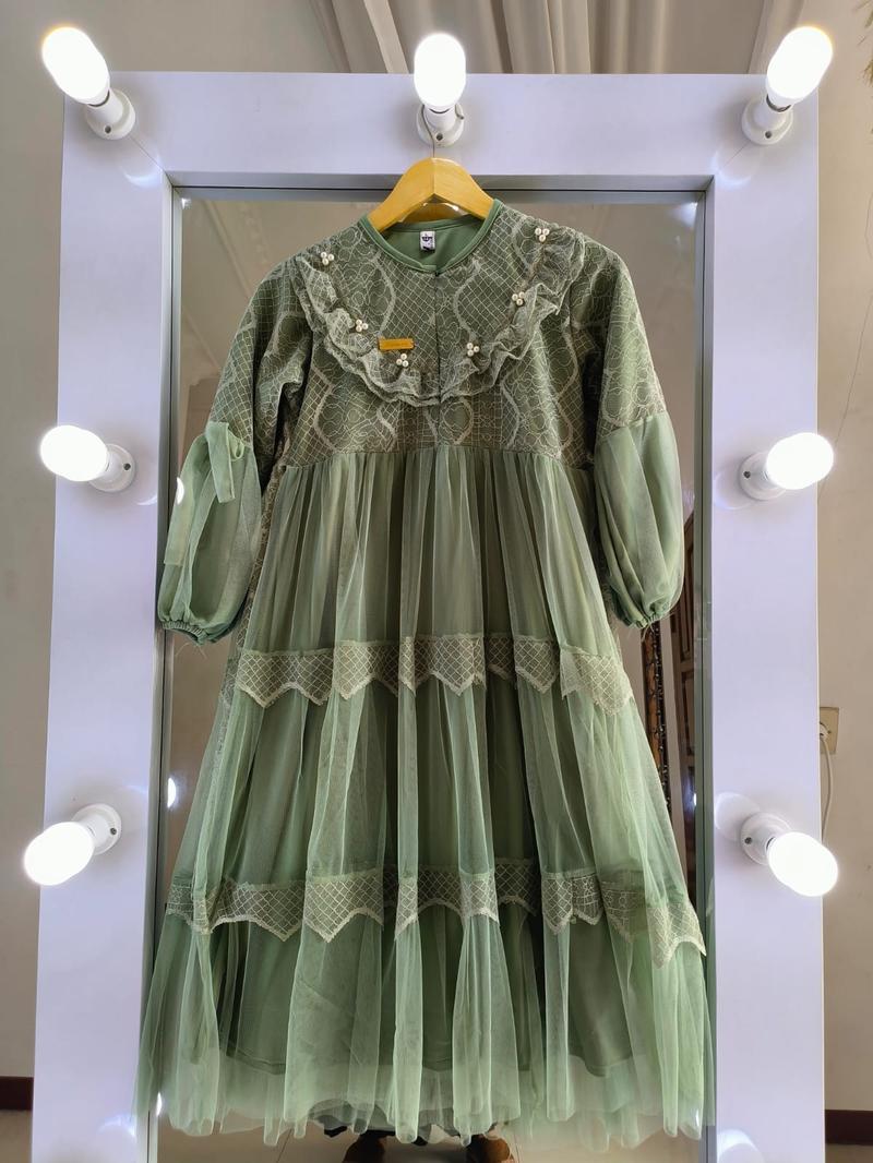 Product Introduction of Gamis anak hilya perempuan mewah dress anak mix brokatt tile premium terbaru viral 15