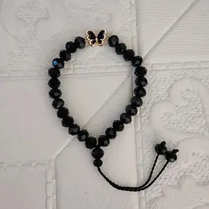 Gelang Kristal Kupu kupu Model Terbaru hitam