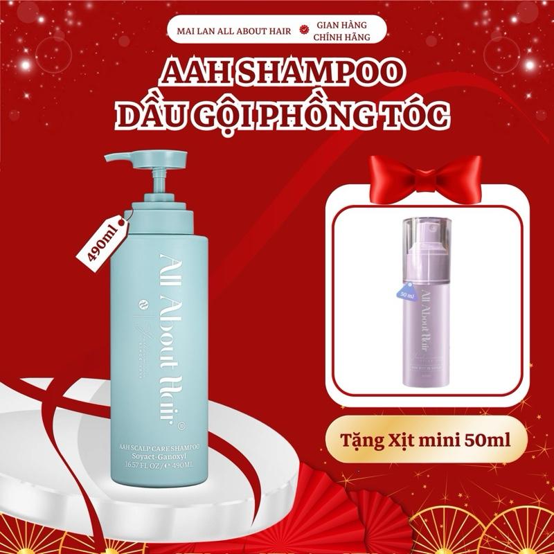  Dầu Gội Phồng Tóc All ABout Hair 490ml Không Silicon Làm Sạch Sâu Giảm Bết Điều Tiết Bã Nhờn Giúp Tóc Bồng Bềnh 