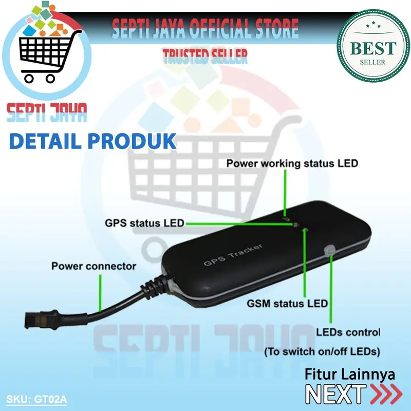 Mini GPS Tracker GT02A Perangkat Pencari Pelacak Lokasi Tracking Location Real Time Pelindung Keamanan Anti Lost Hilang Maling Perlindungan Privasi Untuk Kendaraan Mobi Car Motor 3