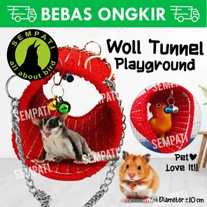 SEMPATI TEROWONGAN NET MAINAN BURUNG LOVEBIRD PARKIT FALK SUNCONURE NURI TRJUT