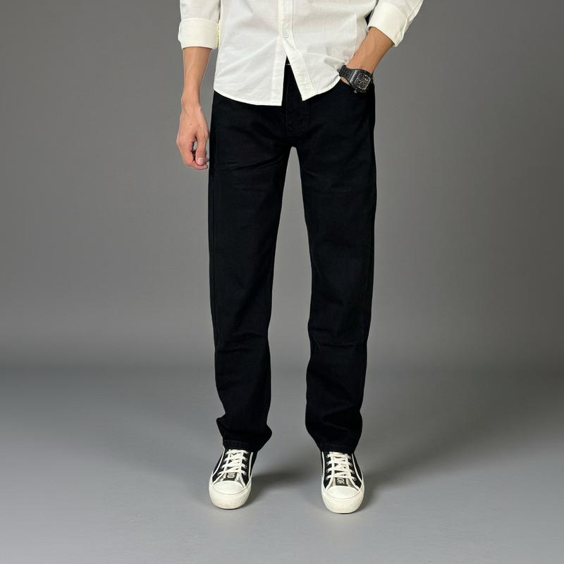 Quần Jean Nam Đen Than Trơn Form Suông - Phong Cách Lịch Sự - Phù Hợp Đi Chơi, Đi Làm 111 - MR NHA