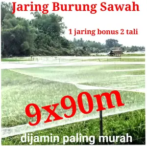 TERMURAH jaring burung , jaring padi, lubang 3,5 inci bonus 2 tali bisa jg untuk jaring sawah, untuk burung tekukur, ruak, kelelawar dll