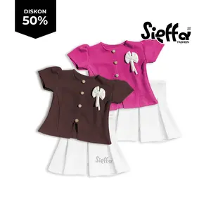 LYRA Oneset - Setelan Pakaian Anak Perempuan Bahan Knit Sieffa Fashion Kids Korean style PROMO 50% OFF