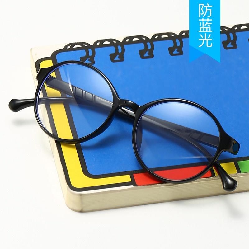 Product Introduction of Kids Eyeglasses Anti Radiation Fashion Round Frames Anti Blue Light Lens Replaceable Lightweight Glasses Unisex 2
