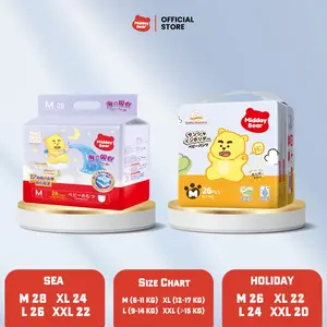 Midday Bear Popok Celana Bayi Pull-Up Pants Sekali Pakai Daya Serap Kering Extra - All Size Size M,L,XL,XXL