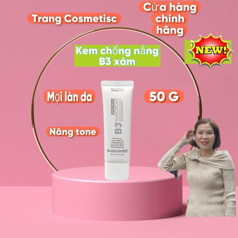    CHÍNH HÃNG   Kem chống nắng Nano Tone Up InnoSkin B3+ Xám dành cho mọi loại da - skincare làm đẹp 