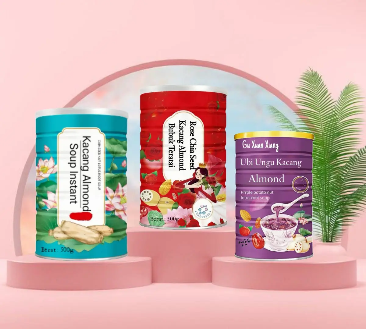 PAKET BUNDLING 3 OUFEN LOTUS ROOT POWDER - BEBAS PILIH VARIAN BUBUK AKAR TERATAI RASA BUAH-BUAHAN
