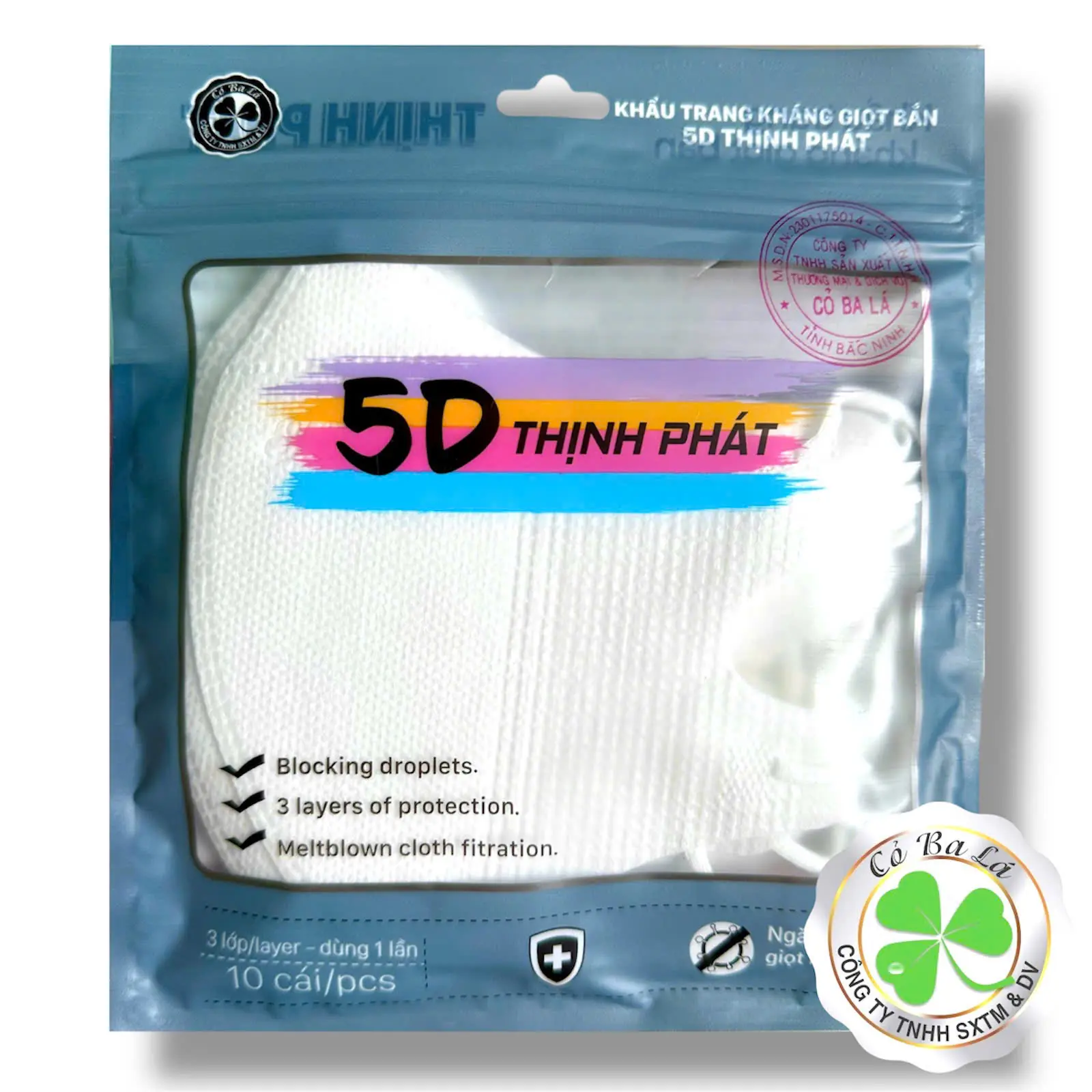 50 – 400 Khẩu Trang Thịnh Phát 3 lớp 5D Ôm Sát Mặt Dành Cho Người Lớn Ngăn Ngừa Bụi Mịn- Dùng một lần phụ kiện Women Accessories Che Mặt Nhung Đèn