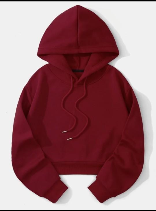 Product Introduction of Sweater Crop Hoodie Wanita Fleece Lembut 5