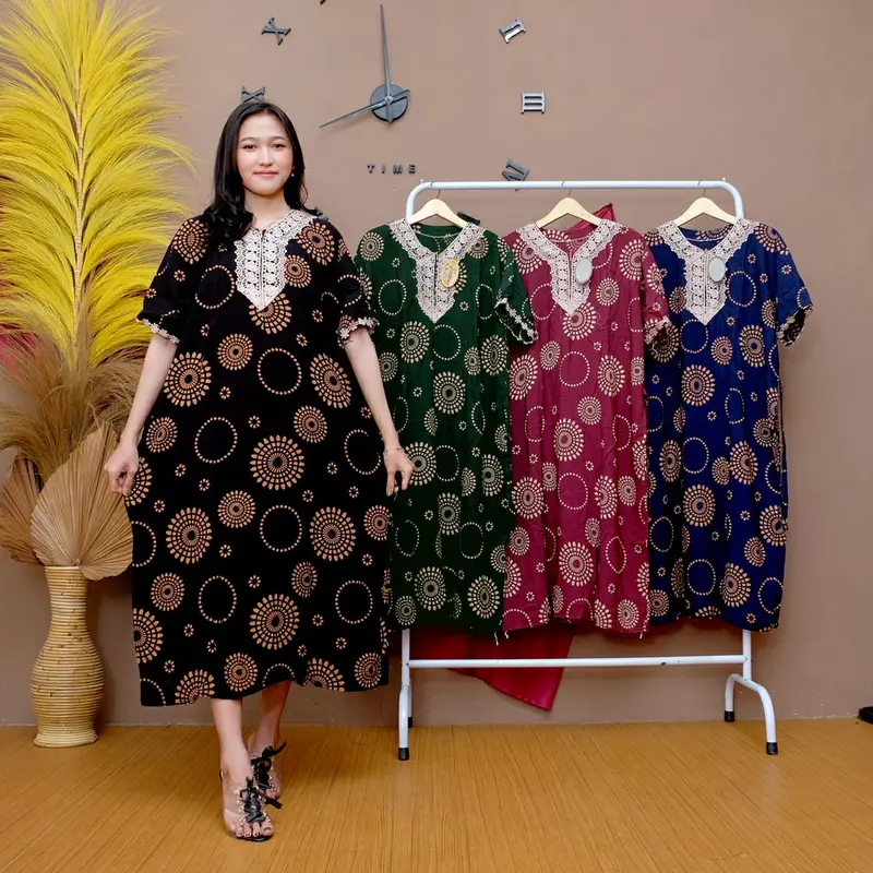 DASTER ARAB JUMBO MOTIF TERBARU TEBAL BUSUI KEKINIAN Dress Wanita Bumil Rayon 0