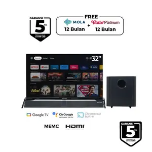 Promo Polytron Google TV 32 Inch + Soundbar New Series Elegan
