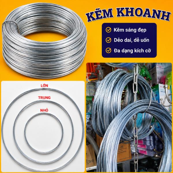 Kẽm Khoanh Các Cỡ 0.8, 1.2, 1.5, 2.5 mm - Dùng Để Buộc Làm Dàn Trồng Dây Leo…