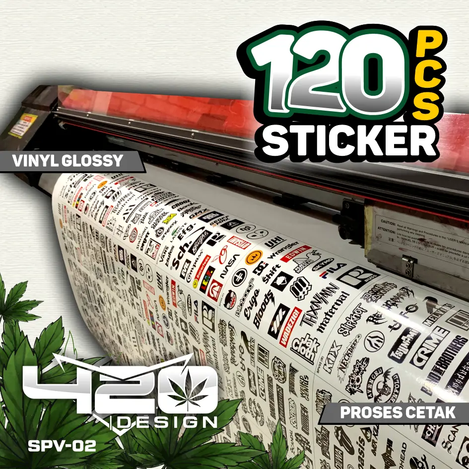 Stiker Sponsor Pack Murah Isi 120 pcs - Stiker Aesthetic Untuk Laptop Motor Helm Tumblr Casing HP - Kode SPV
