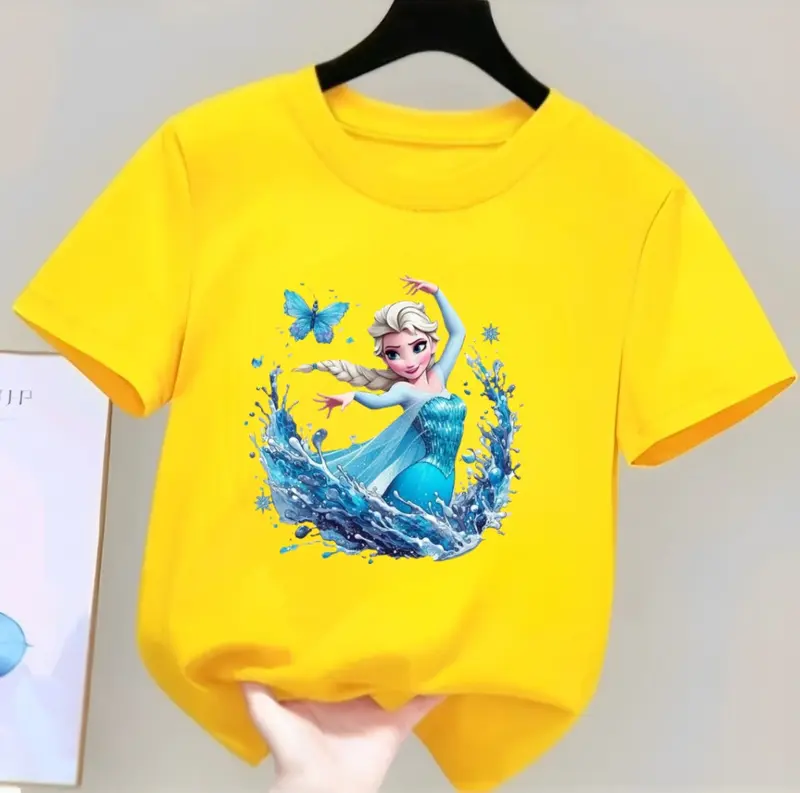 Kaos Anak Satuan Perempuan Ideal Usia 2-10 Tahun Cewek Pakaian Anak-Anak Frozen 6