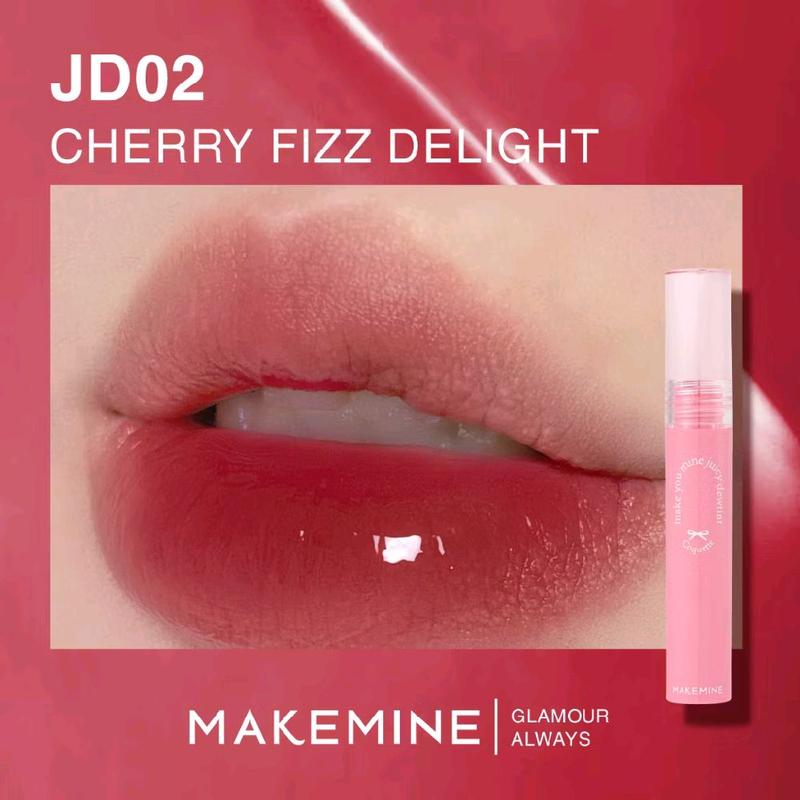 [Tặng thêm 2 son] Son bóng makemine jd02 đỏ hồng đào (jd06 + velvet 02)