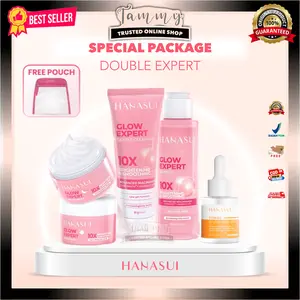 Hanasui Glow Expert| Facial Wash | Cleanser | Toner | Day Cream | Night Cream | Mencerahkan | Bright Booster