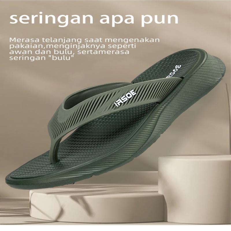 Product Introduction of IRSOE Sandal jepit modis terbaru untuk pria dan wanita, nyaman dan anti air anti slip sandal pria sepatu cowok keren sandal selop pria Sendal Karet 4