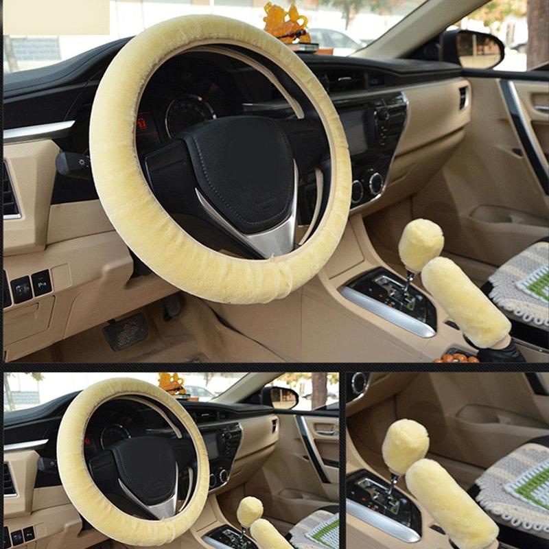 Product Introduction of Universal Warm Plush Car Steering Wheel Cover Gearshift Women Protector Soft Decoration Y4J5 45
