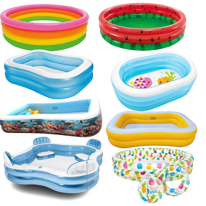 KÈM BƠM Bể bơi phao full size cho bé 1m63-3m05 INTEX 57482