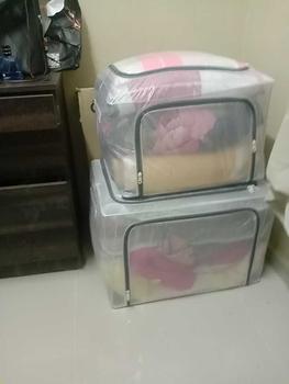 Product Review of PANDA 24/66/110L Large Transparent Foldable Storage Bag Clothes Organizer Clothes Storage Bekas simpan baju kotak simpanan from C**k _**6 0
