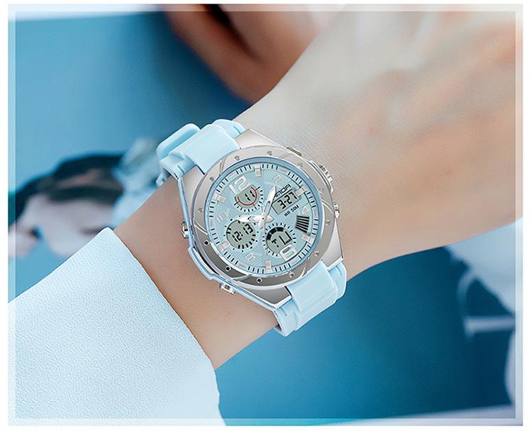 Product Introduction of Women's Watch, aw24 Sanda, 6062, dual display sports watch, waterproof, swimming watch, digital watch 24