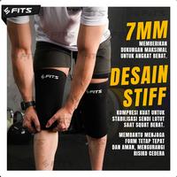 Gambar FITS Knee Sleeves Stiff Powerlifting Professional 7mm Pelindung Lutut Untuk Squat Powerlifter - PREMKNEE7MM- S dari SFIDN FITS Shop Kota Tangerang Selatan 3 Tokopedia