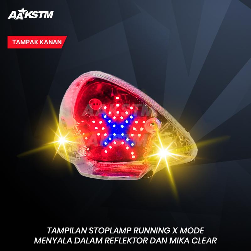 Lampu Rem LED Satria F 150 X Mode LED 8 10 Mode Running Lampu Belakang Variasi Modifikasi Motor 5