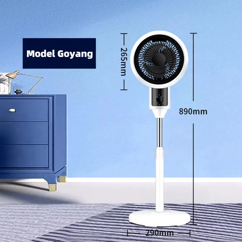Kipas Angin Berdiri / Kipas Angin Fan Elektrik Rotation Stand Fan Premium 3 Tingkat Kecepatan 8