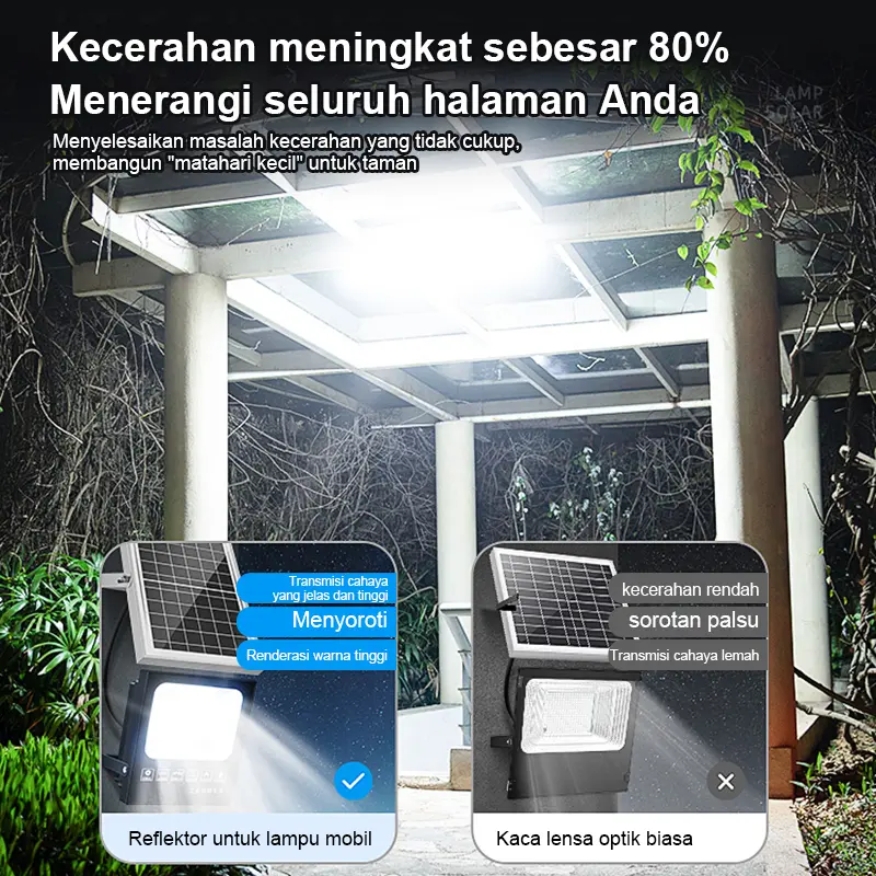 LAMPU TENAGA MATAHARI 1500watts 1500 WLampu Tembak tenaga surya solar panel 200watt GARANSI  solar light solar energy lampu tenaga surya energi matahari solar light lampu tenaga surya 2
