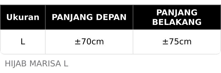 HIJAB MARISA SIZE L - BERGO MARISA BAHAN JERSEY ZOYA kekinian Instan