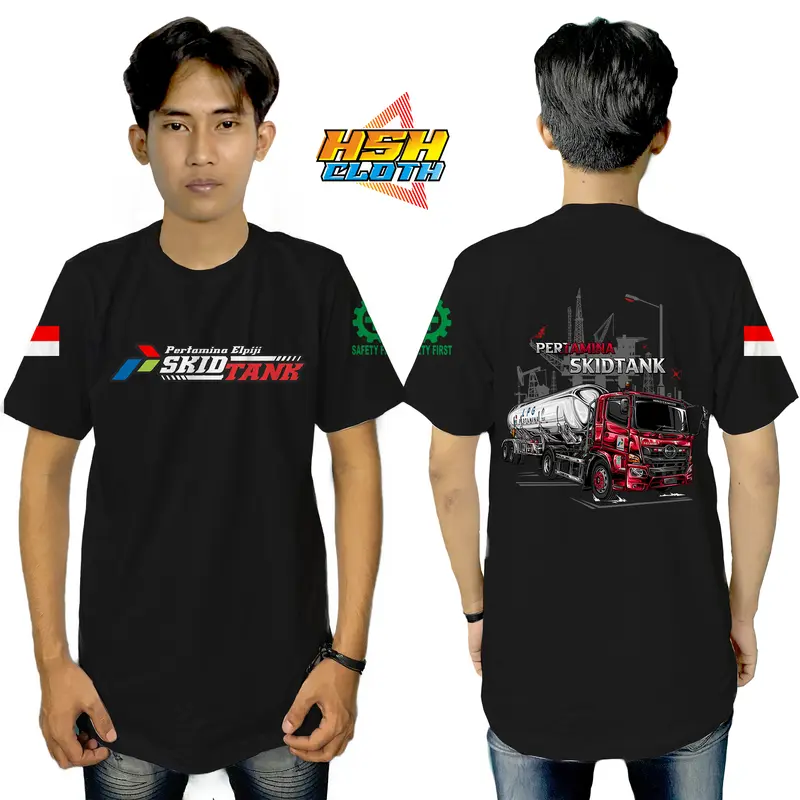 Baju Kaos Distro Pertamina Skidtank Elpiji Limited Perusahaan Bisa Custom - HSHCloth 0