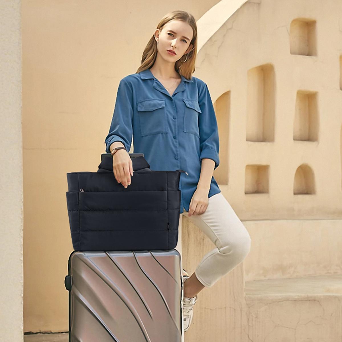 PaxMater fashion tote taswanita ringan tote bag wanita kapasitas besar 16 inci kuliah tas tangan wanita Cewek Totebag tahan air kapasitas besar Kantong