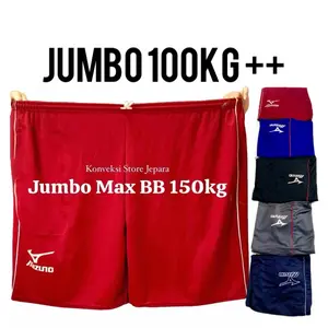 Mizuno Celana Kolor Jumbo XXXL Bahan Lotto Melar Unisex Surfing Distro Pendek Pria Shorts Santai Dewasa Katun Motif Cewek Tidur xxl selutut cowok hotpants kantong Boxer Wanita Super Jumbo Max BB 130kg Combed