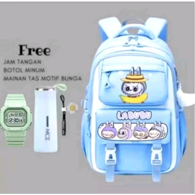 TURUN HARGA VIRAL Tas Boneka Labubu Tas Ransel Sekolah Anak Perempuan SD Tas Sekolah Labubu Terbaru BANYAK BONUSNYA Fashion 5