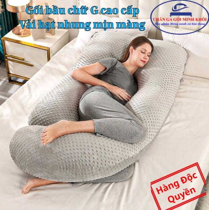 Gối chữ u cho bà bầu chống đau lưng nâng đỡ bụng giúp mẹ bầu ngủ ngon