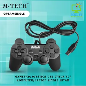 GAMEPAD / JOYSTICK USB UNTUK PC / KOMPUTER / LAPTOP SINGLE HITAM Controller Game Accessories Led