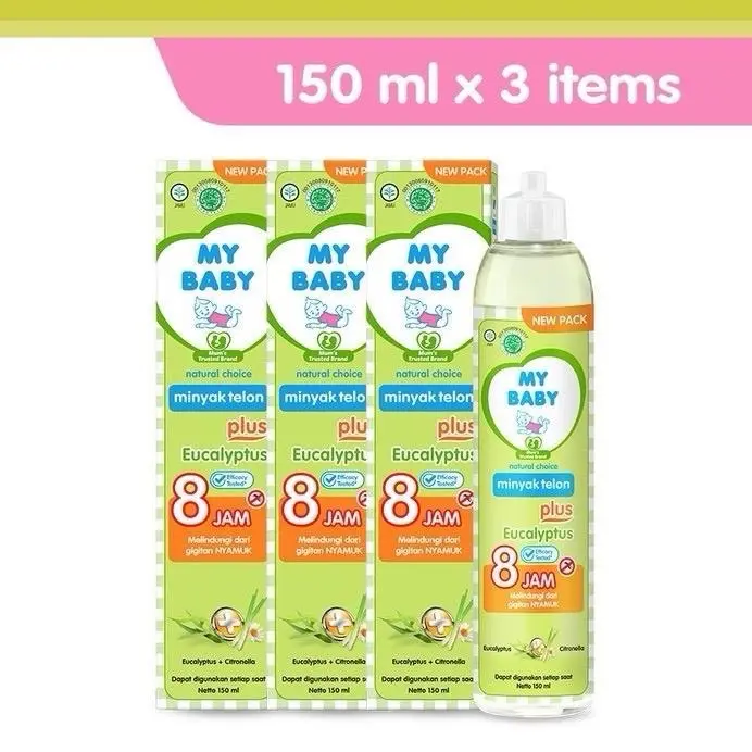 3botol my baby 150ml eucalyptus lavender campur 0